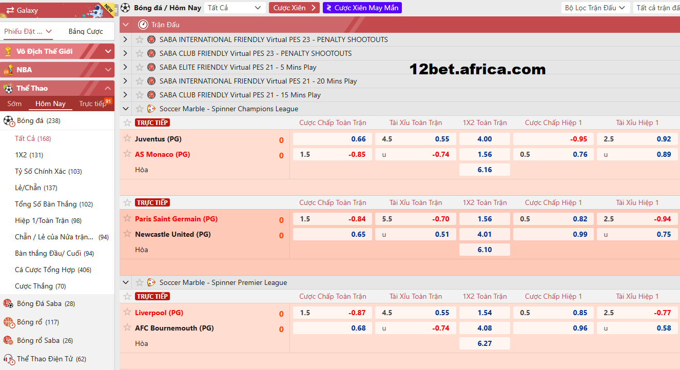 Tham gia cá cược thể thao tại 12bet