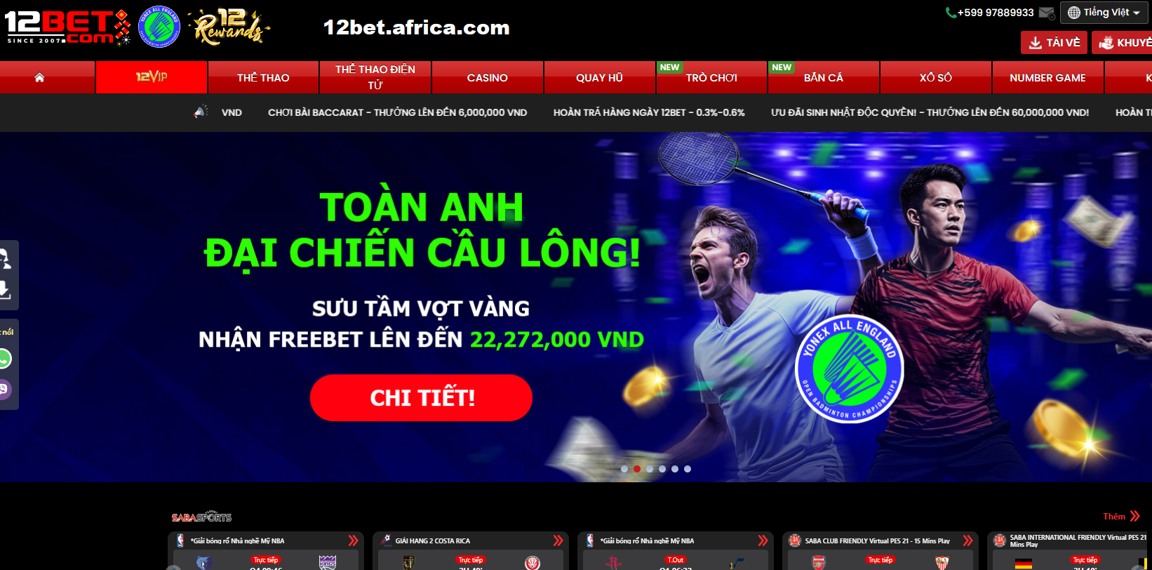 Trang chủ cá cược 12bet